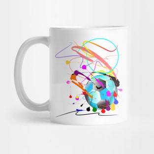 football sport art action brush strokes Mug